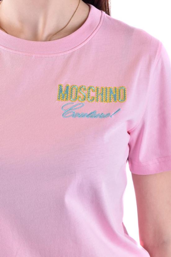  모스키노 반팔 티셔츠 J07144411224 PINK - MOSCHINO