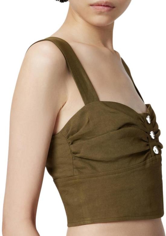 25SS 핑코 민소매 티셔츠 104885A0IMX26 GREEN - PINKO