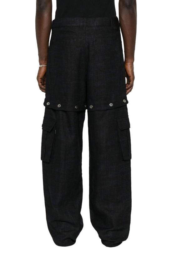  오프화이트 팬츠 OMCE047S24FAB0014710 BLACK - OFF WHITE