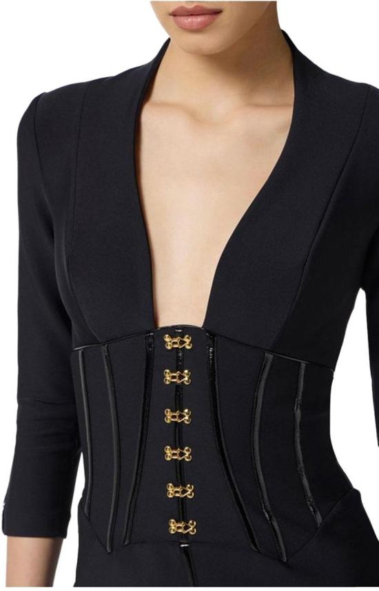 25FW 엘리자베타프랜치 숏 원피스 AB79757E2110 BLACK - ELISABETTA FRANCHI