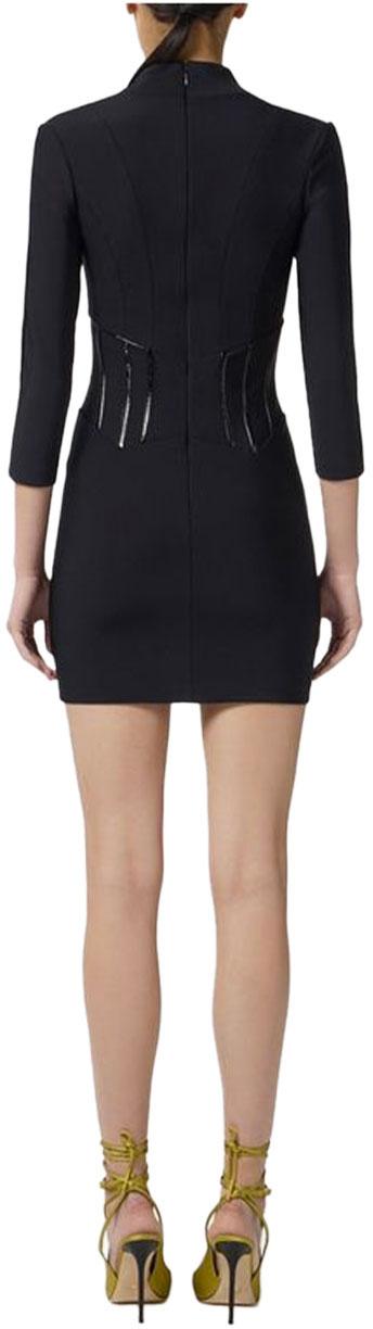 25FW 엘리자베타프랜치 숏 원피스 AB79757E2110 BLACK - ELISABETTA FRANCHI