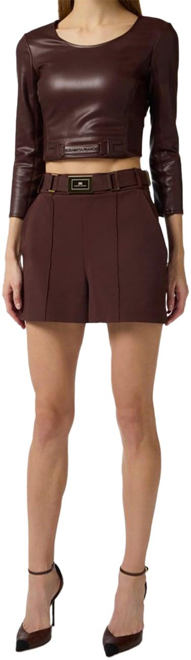 26SS 엘리자베타프랜치 숏팬츠 SH00861E2644 BROWN - ELISABETTA FRANCHI