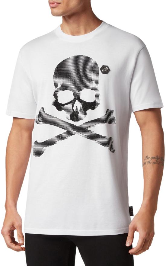  필립 플레인 반팔 티셔츠 FACCMTK6399PJY002NWHITE - PHILIPP PLEIN