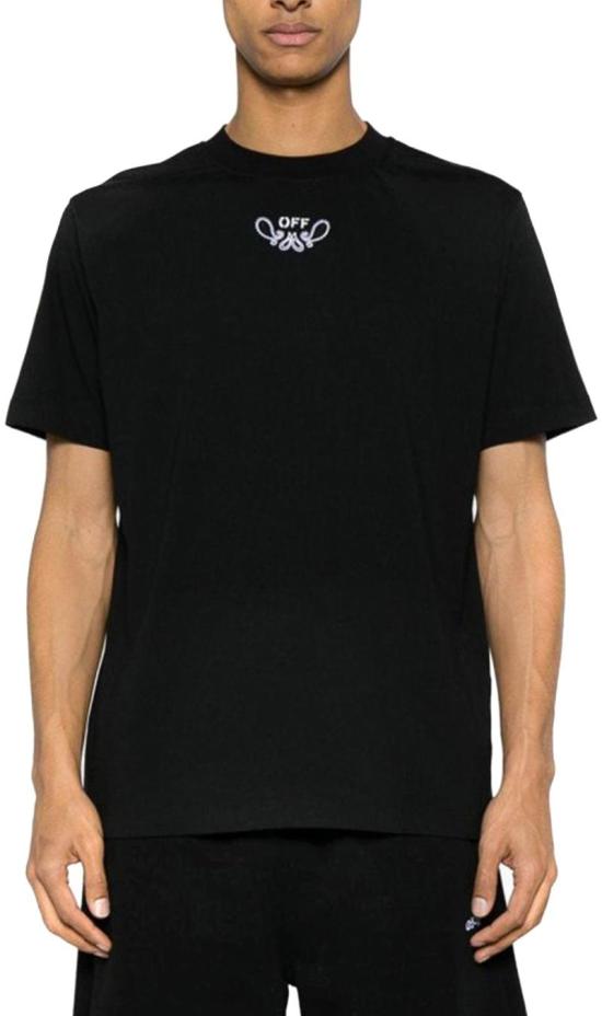  오프화이트 반팔 티셔츠 OMAA027S24JER001101 BLACK - OFF WHITE