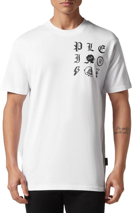  필립 플레인 반팔 티셔츠 AACCMTK6632PJY002NWHITE - PHILIPP PLEIN
