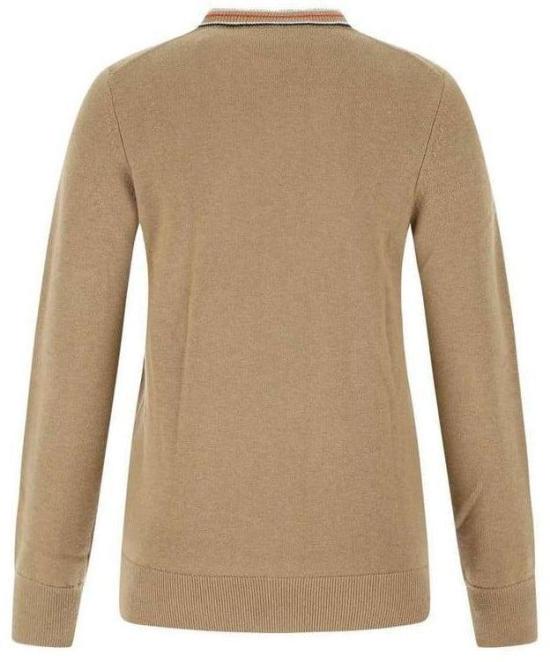  버버리 스트라이프 칼라 캐시미어 스웨터 80484291005 BEIGE - BURBERRY
