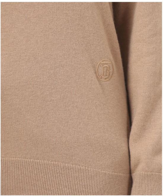  버버리 스트라이프 칼라 캐시미어 스웨터 80484291005 BEIGE - BURBERRY