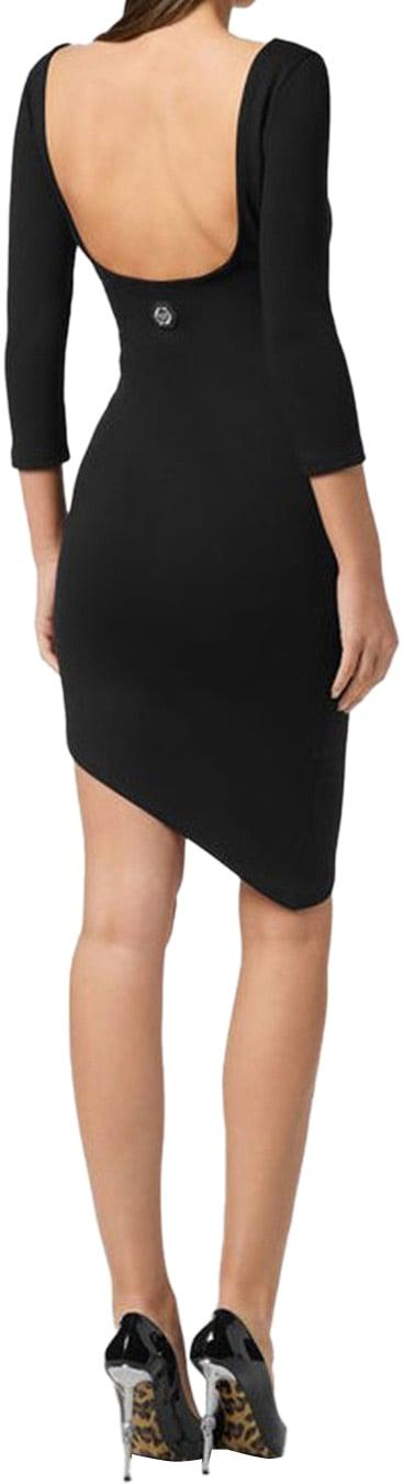 25FW 필립 플레인 미디 원피스 AAECWRG3544PJY002N02 BLACK - PHILIPP PLEIN