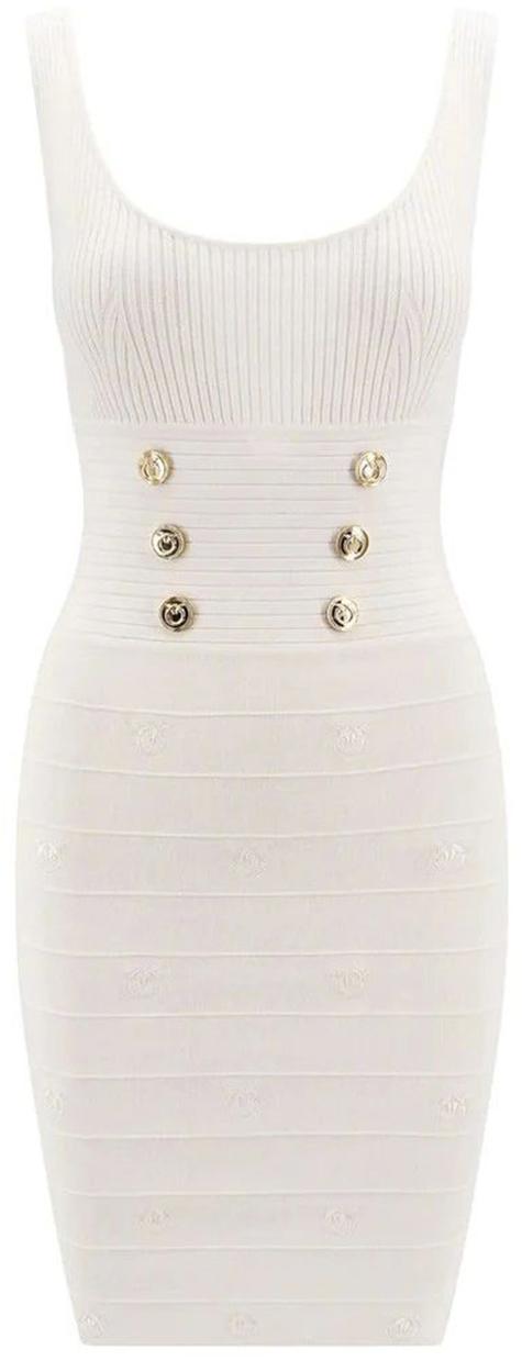  핑코 미디 스커트 102879A1LKZ04 WHITE