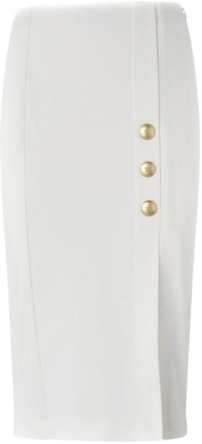 25FW 핑코 미디 스커트 105458A24CZ05 WHITE