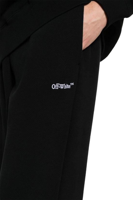  오프화이트 트레이닝/조거 팬츠 OMCH054S24FLE0021001 BLACK - OFF WHITE