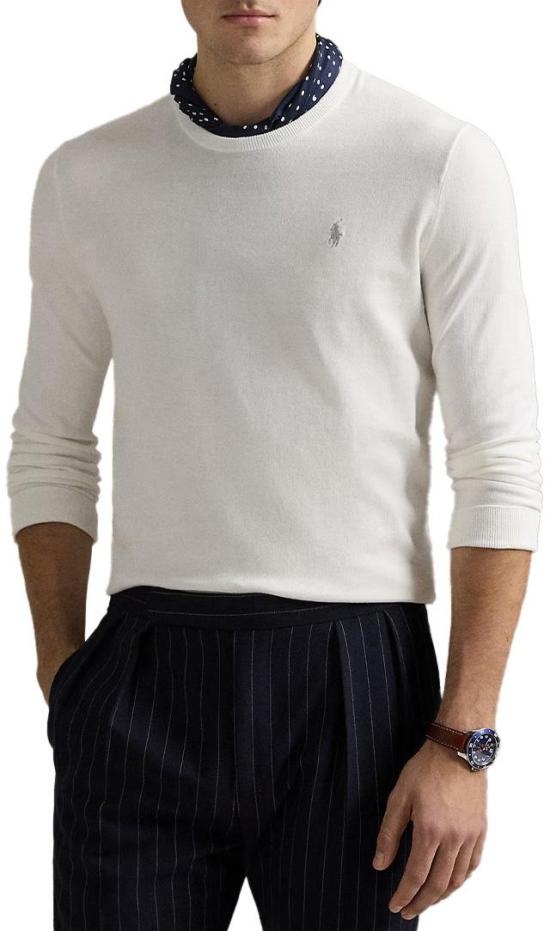 26SS 랄프 로렌 코튼 크루넥 스웨터 710890558506 WHITE - RALPH LAUREN