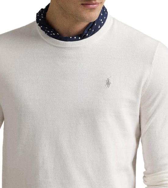 26SS 랄프 로렌 코튼 크루넥 스웨터 710890558506 WHITE - RALPH LAUREN