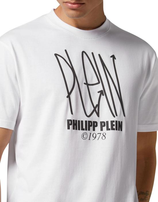  필립 플레인 반팔 티셔츠 FACCMTK6390PJY002NWHITE - PHILIPP PLEIN
