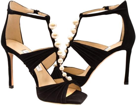  지미추 샌들 AURA95SZRBLACKWHITE - JIMMY CHOO