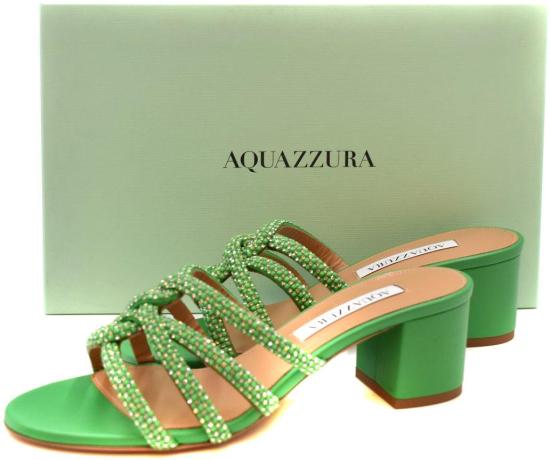  아쿠아주라 뮬/슬리퍼 MDCMIS0NSEPLR GREEN - AQUAZZURA