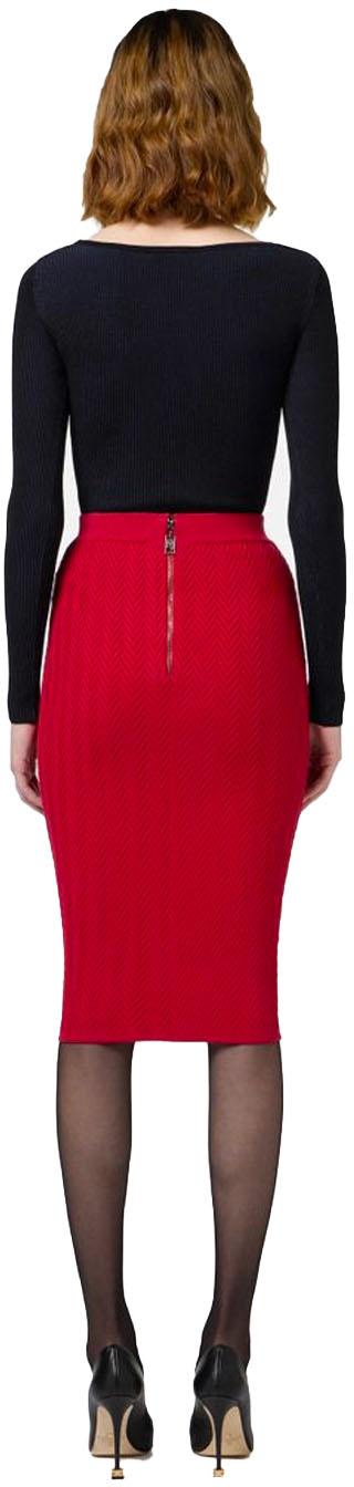  엘리자베타프랜치 미디 스커트 GK05B47E2CG5 RED - ELISABETTA FRANCHI