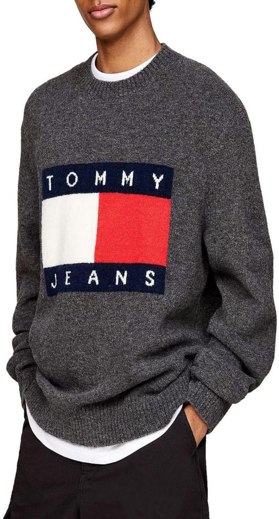  토미진 스웨터 DM0DM19442PUB GREY - TOMMY JEANS