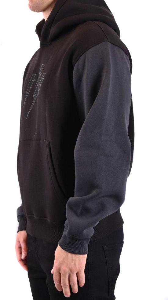  닐바렛 후드 티셔츠 NBV7JS206AV518S057 BLACK - NEIL BARRETT