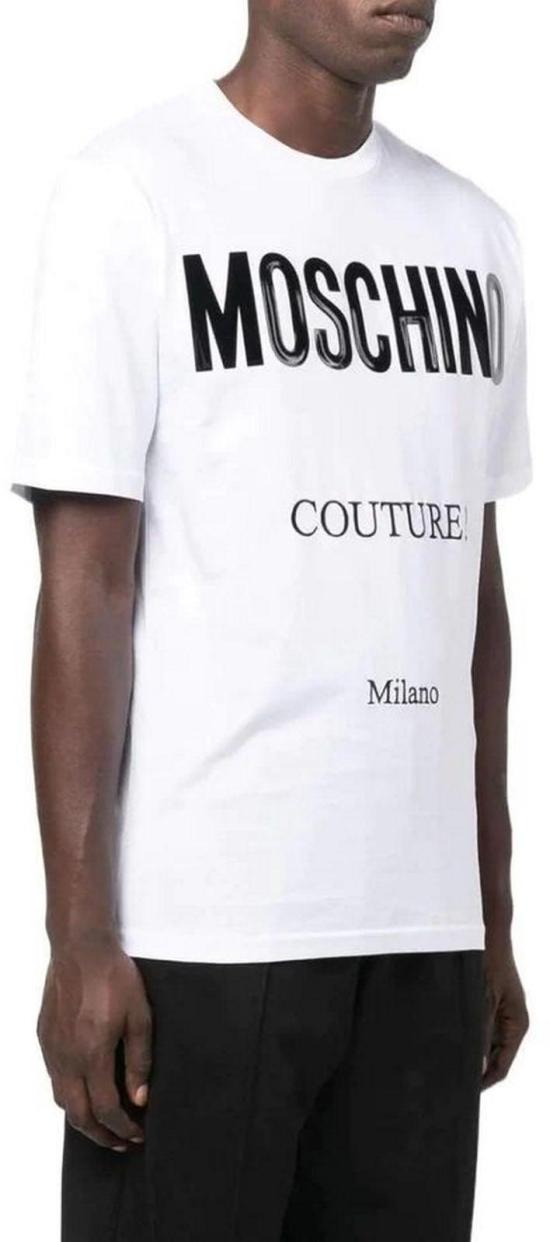  모스키노 반팔 티셔츠 ZZA072152411001 WHITE - MOSCHINO