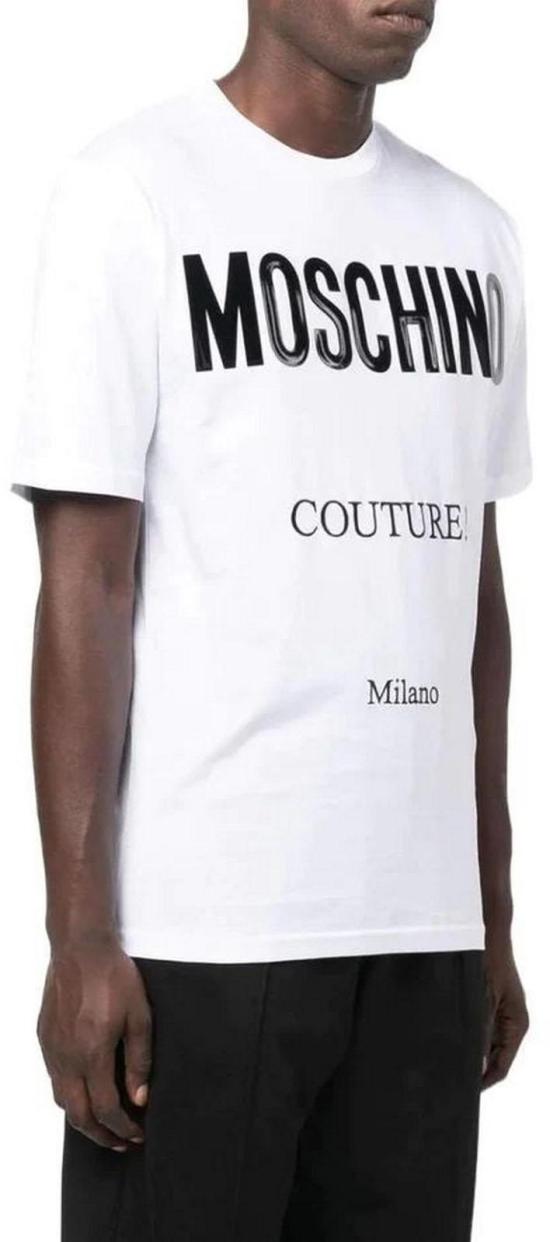  모스키노 반팔 티셔츠 ZZA072152411001 WHITE - MOSCHINO