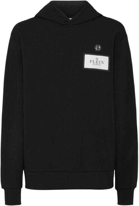25SS 필립 플레인 후드 티셔츠 SAECMJB3616PTE003N0202 BLACK