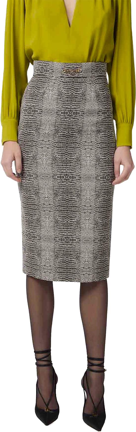 25FW 엘리자베타프랜치 미디 스커트 GO14157E2V390 BLACK - ELISABETTA FRANCHI