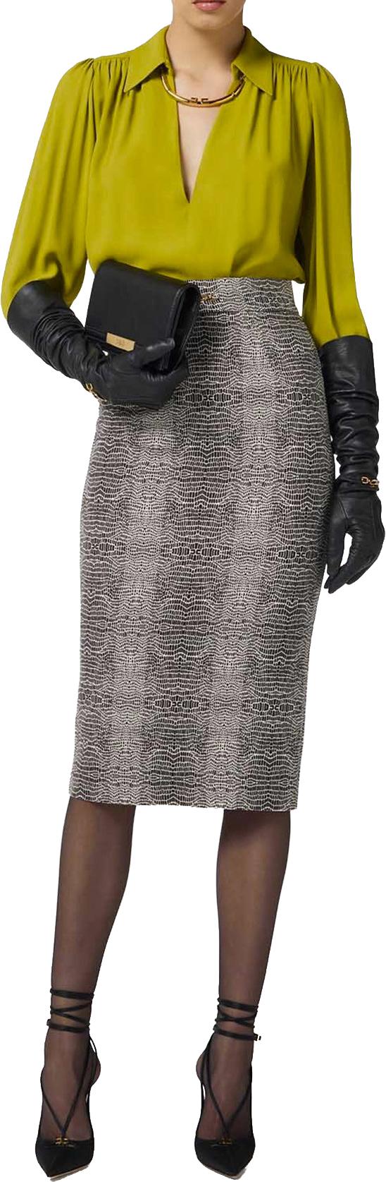 25FW 엘리자베타프랜치 미디 스커트 GO14157E2V390 BLACK - ELISABETTA FRANCHI
