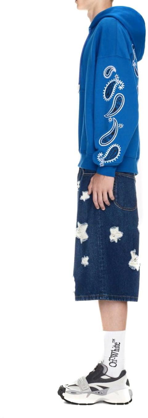  오프화이트 후드 티셔츠 OMBB085S24FLE0034601 BLUE - OFF WHITE