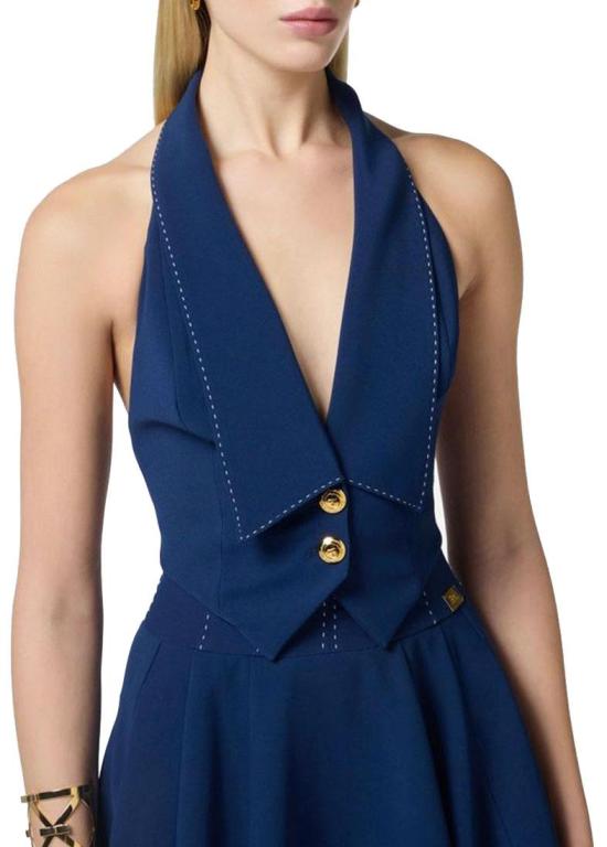 25SS 엘리자베타프랜치 패딩 GL00151E2DC8 BLUE - ELISABETTA FRANCHI