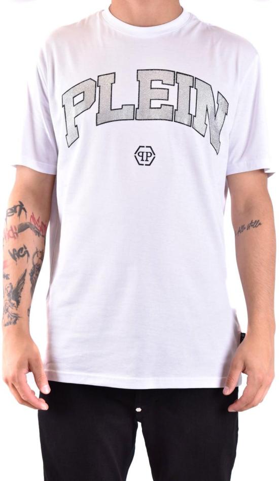  필립 플레인 반팔 티셔츠 FADCMTK7349PJY002N01 WHITE - PHILIPP PLEIN