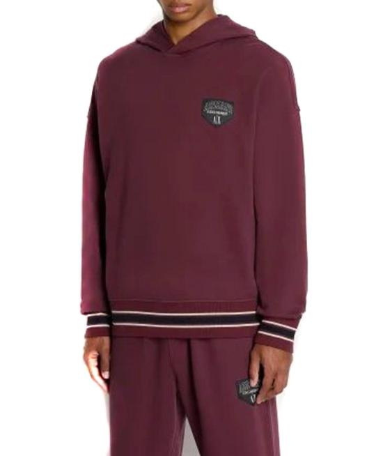 알마니 후드 티셔츠 6RZMJFZJDPZ14AU MAROON - ARMANI