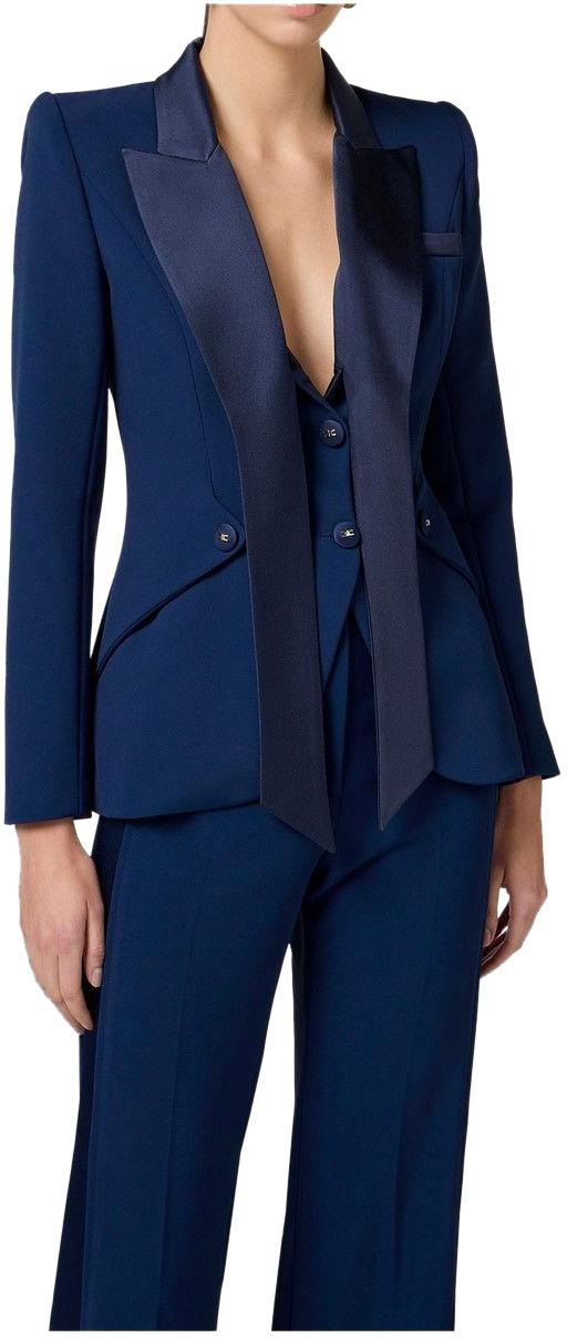 25SS 엘리자베타프랜치 수트 자켓 GI13351E2COLDC8 BLUE - ELISABETTA FRANCHI