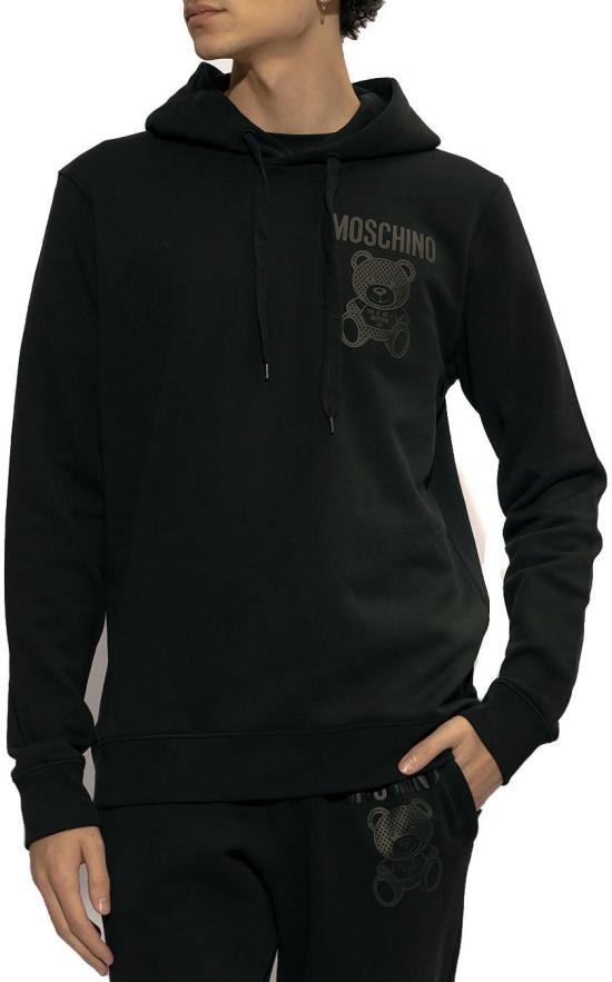  모스키노 후드 티셔츠 V172720281555 BLACK - MOSCHINO