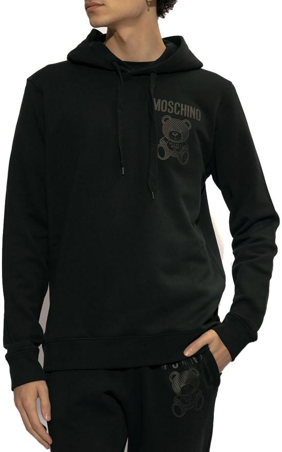  모스키노 후드 티셔츠 V172720281555 BLACK - MOSCHINO