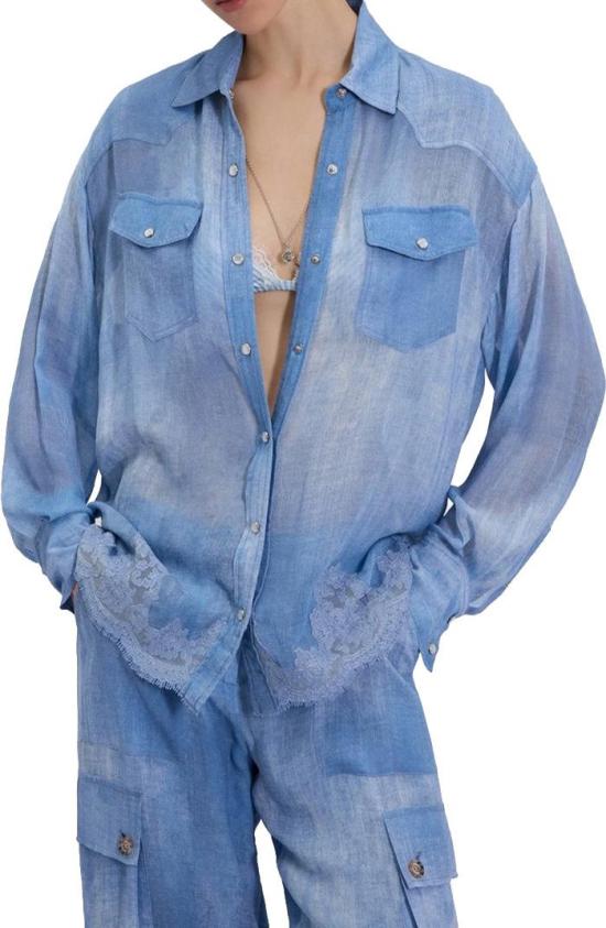 26SS 에르마노 피렌제 탑 D48EK021EB5MF156 BLUE - ERMANNO FIRENZE