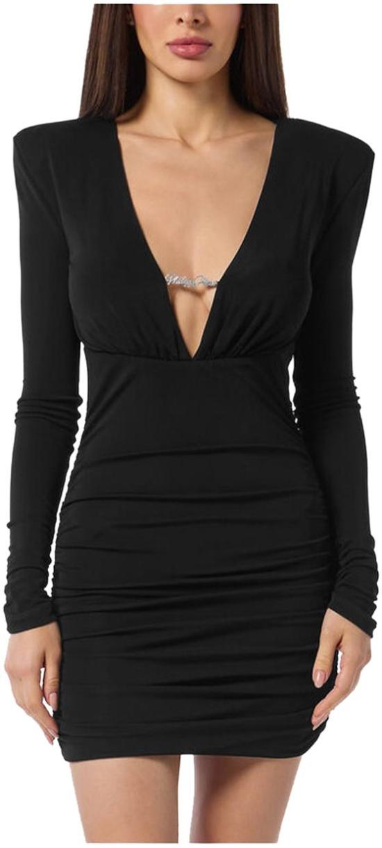 25FW 필립 플레인 숏 원피스 FAECWRG3474PJY002N02 BLACK - PHILIPP PLEIN