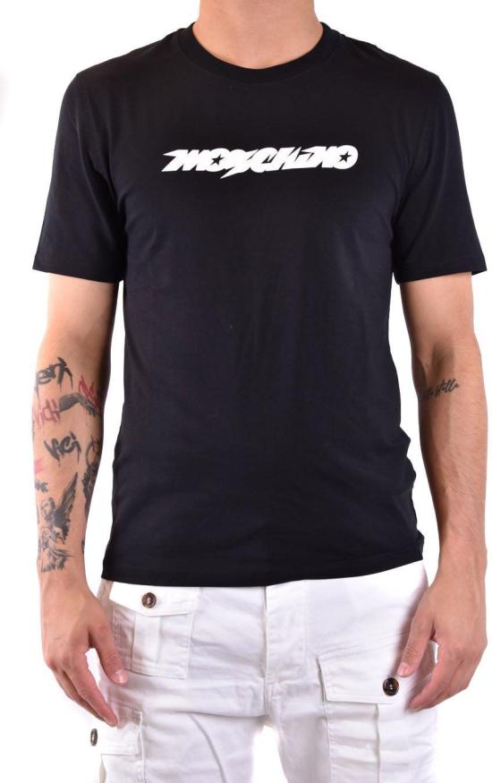  모스키노 반팔 티셔츠 A071820391555 BLACK - MOSCHINO