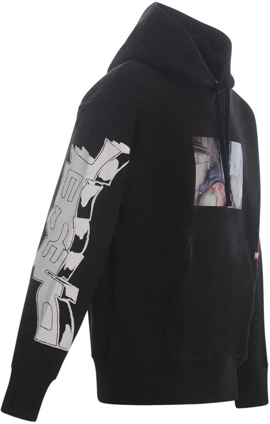  디젤 후드 티셔츠 A035920IEAX9XX BLACK - DIESEL