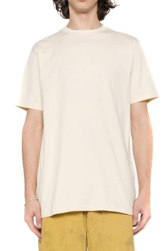  오프화이트 반팔 티셔츠 OMAA027S24JER0020301 BEIGE - OFF WHITE