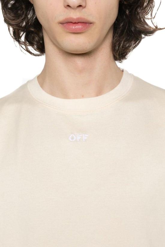  오프화이트 반팔 티셔츠 OMAA027S24JER0020301 BEIGE - OFF WHITE