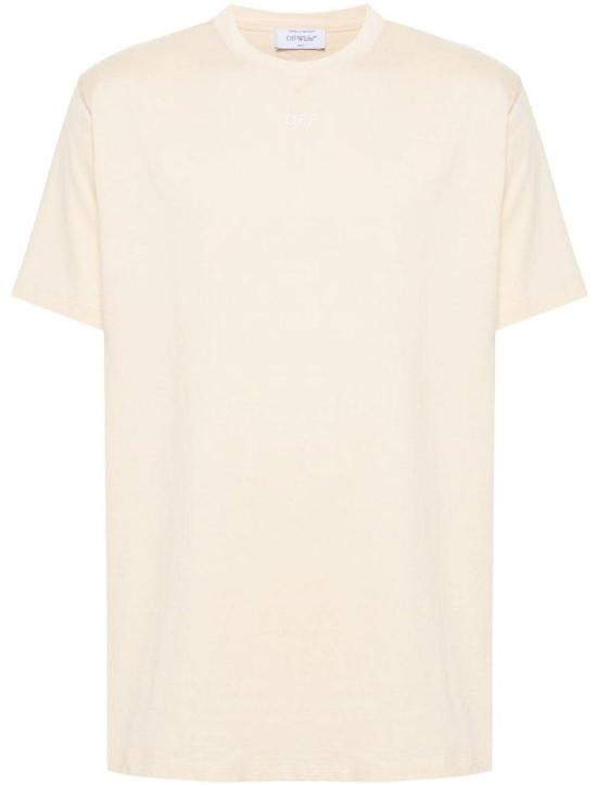  오프화이트 반팔 티셔츠 OMAA027S24JER0020301 BEIGE