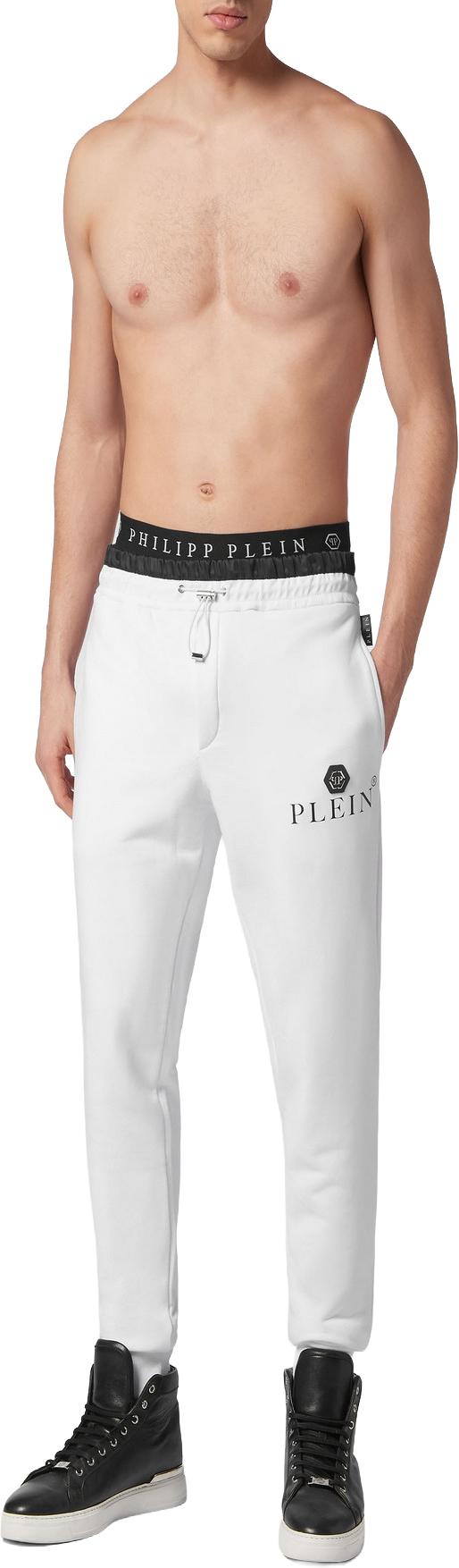  필립 플레인 트레이닝/조거 팬츠 SACCMJT2073PTE003N WHITE - PHILIPP PLEIN