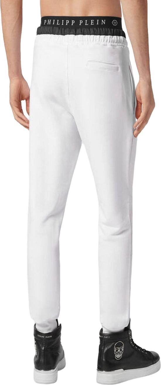  필립 플레인 트레이닝/조거 팬츠 SACCMJT2073PTE003N WHITE - PHILIPP PLEIN