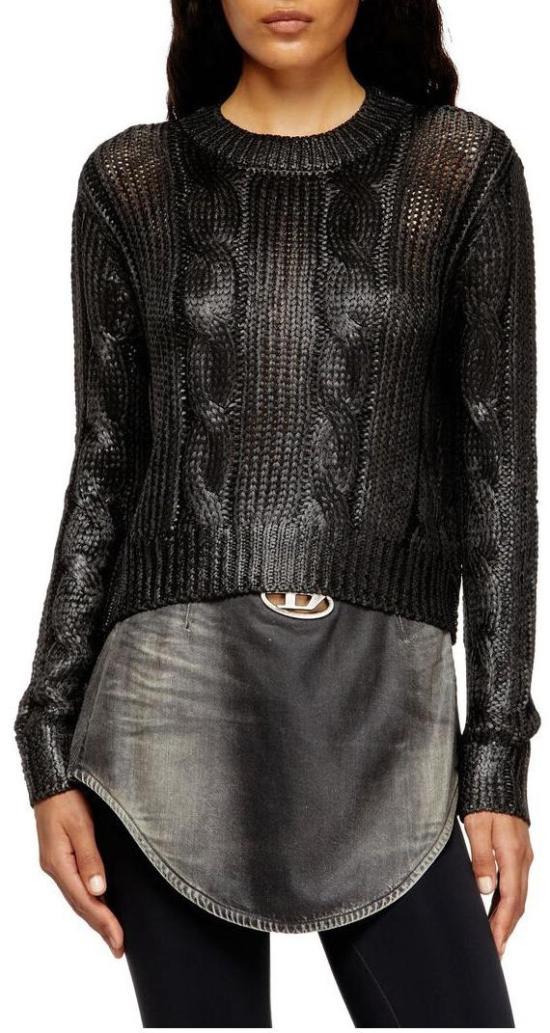 25FW 디젤 케이블 니트 스웨터 A194760NKCP7CSA BROWN - DIESEL