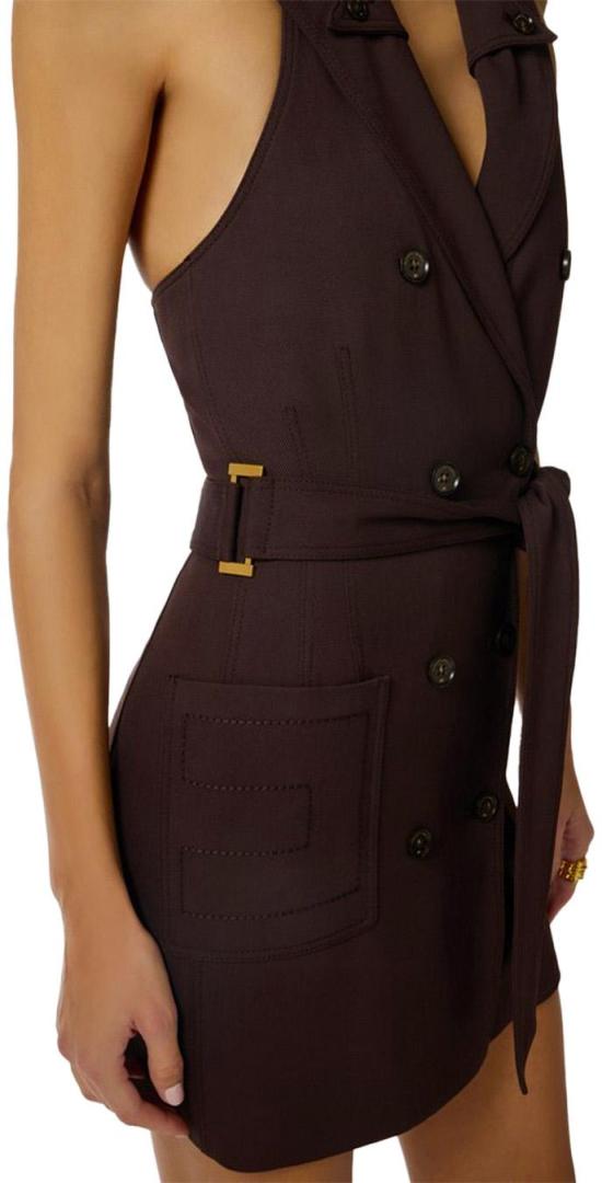 26SS 엘리자베타프랜치 미디 스커트 AB91461E2644 BROWN - ELISABETTA FRANCHI