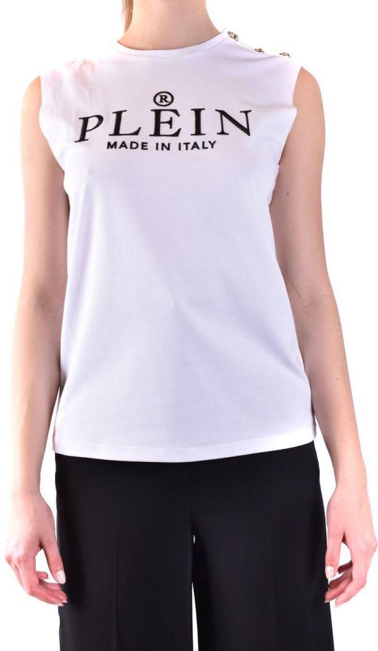  필립 플레인 민소매 티셔츠 SACCWTK2346PJO00201 WHITE - PHILIPP PLEIN