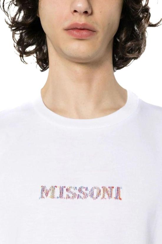  미소니 반팔 티셔츠 UC24SL01BJ00C7S013U WHITE - MISSONI