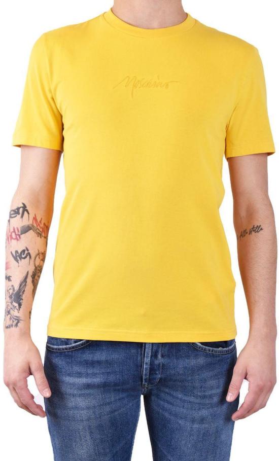  모스키노 반팔 티셔츠 A073002391029 YELLOW - MOSCHINO