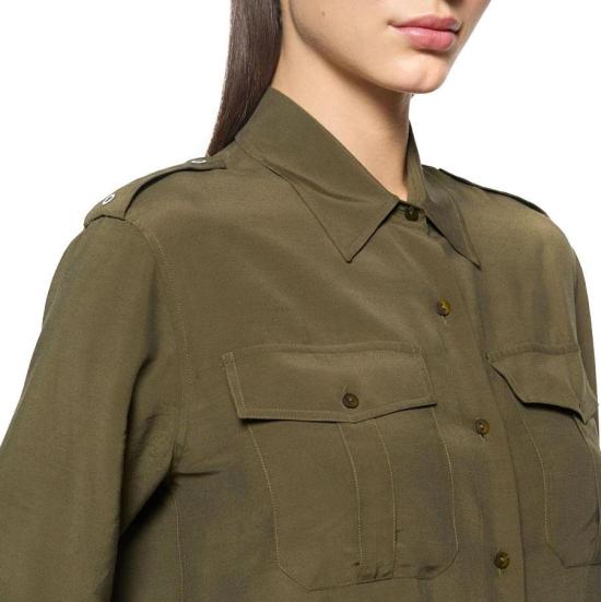  돈답 셔츠 DC379IF0040DXXX633 GREEN - DONDUP